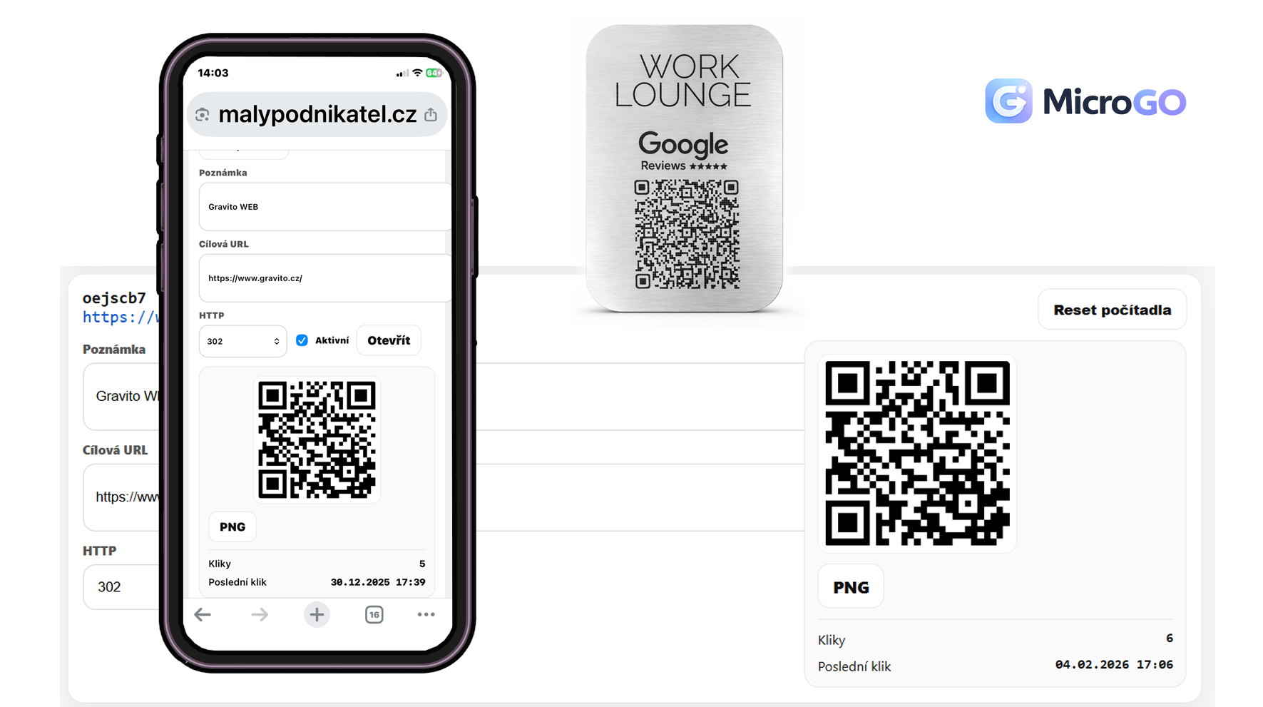 Generátor QR – náhled aplikace