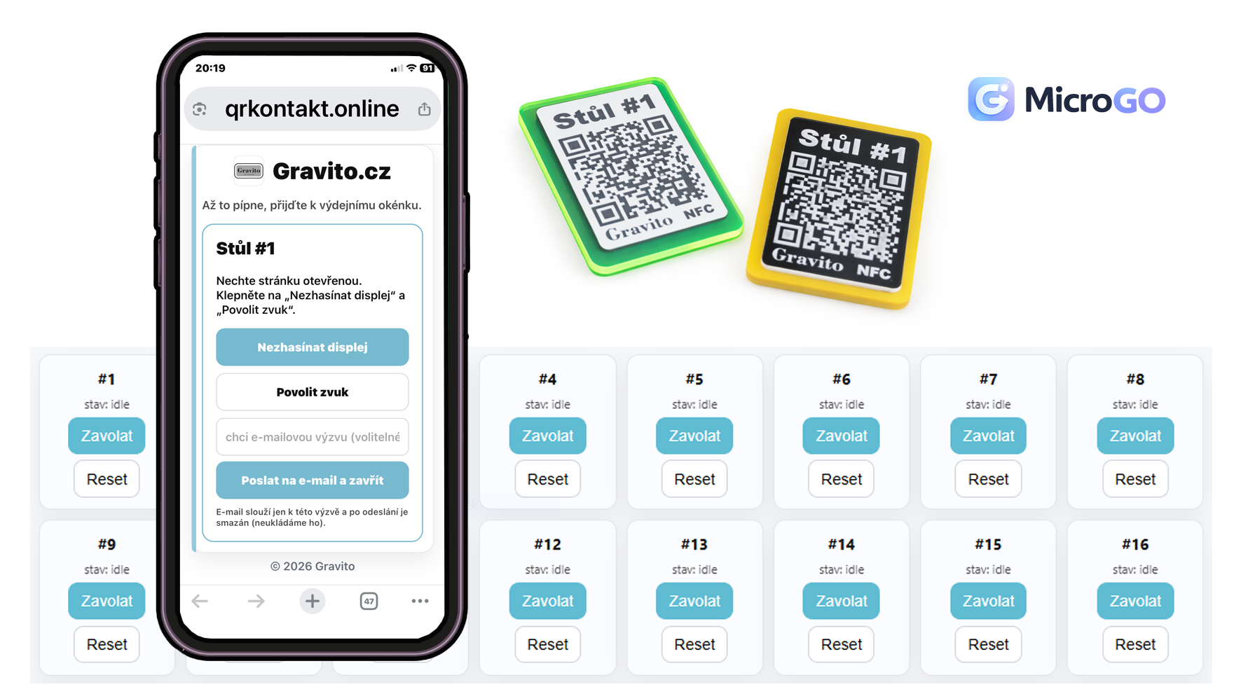 QR Výdej – náhled aplikace